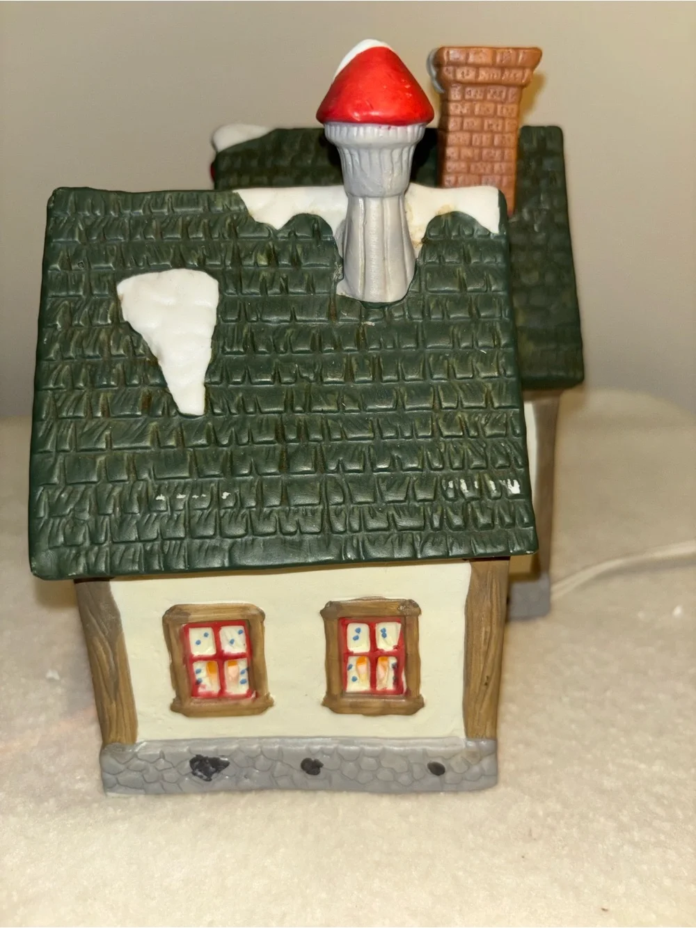 Santa Workbench Lighted Christmas Cottage - Red & Green Holiday Decor - Picture 7 of 9
